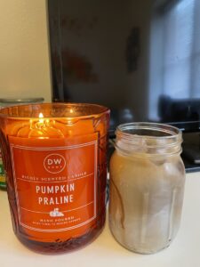 My new fall candle and delicious coffee