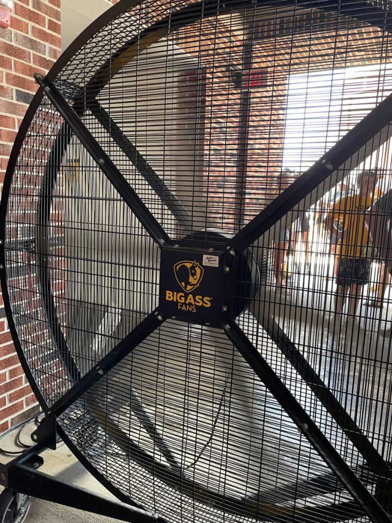 A picture of a big fan that literally says "Big Ass Fans"