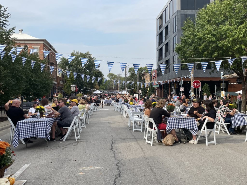 A picture of Oktoberfest 2023 at Downtown Iowa City.