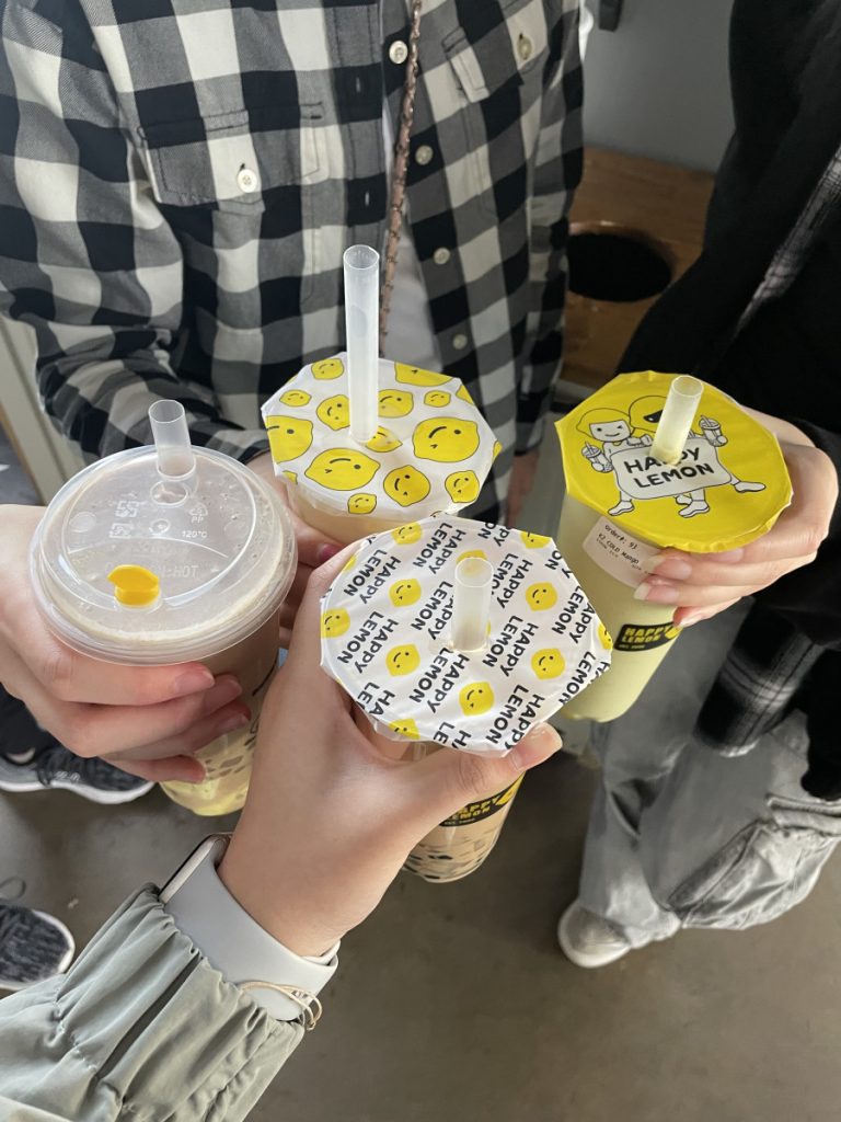 A picture of boba I got with my friends.