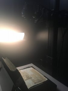 The digitization studio in the Conservation Lab