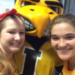 Herky even helped me and my friend move a student in. He helped drive my cart and get in line at the elevator. 