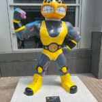 "Lucha-Mania Herky” outside the Iowa City Public Library.